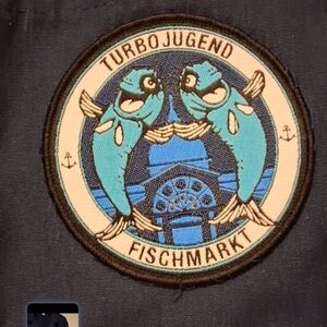 TurboNegro Work Smock TurboJugend Fischmarkt Patch Mens Large Band Music Shirt